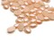100 8mm x 6mm Peach Pink Pearl Oval Flatback Plastic Cabochons